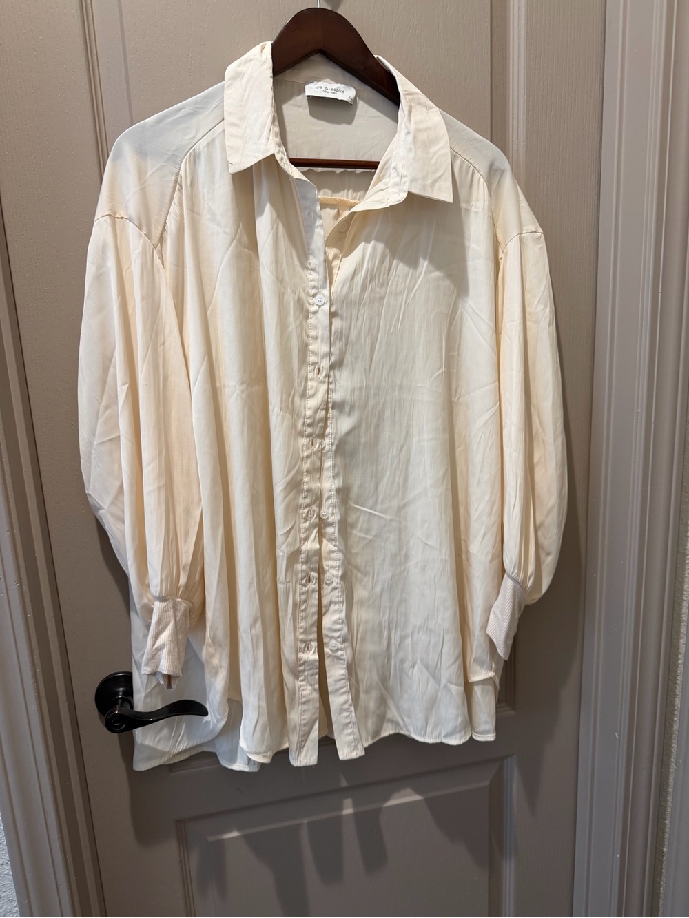 Lola & Sophie Cream Button-Down Shirt